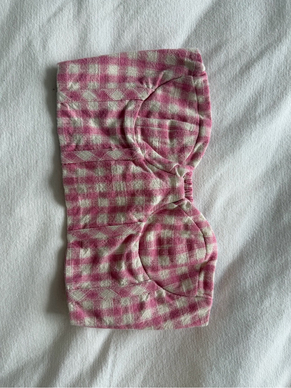 Pink Gingham Kids Bandeau Top